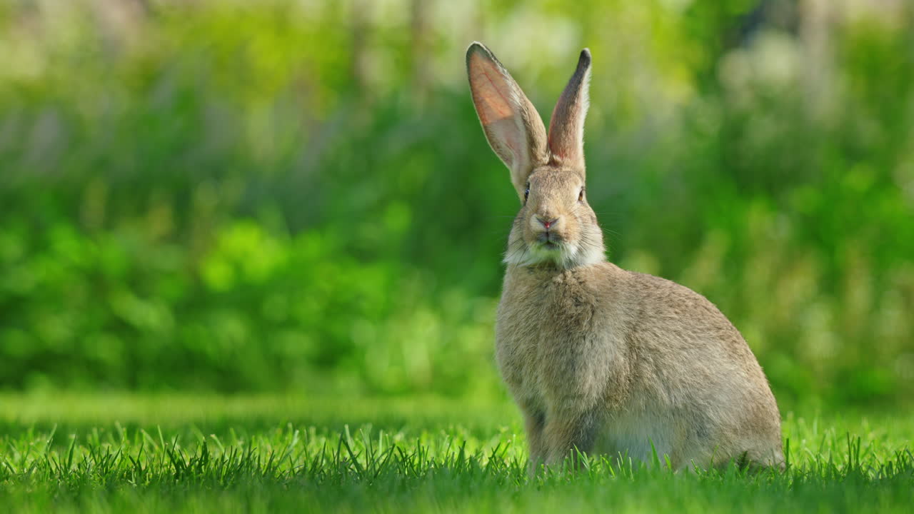 conejo en un campo de hierba