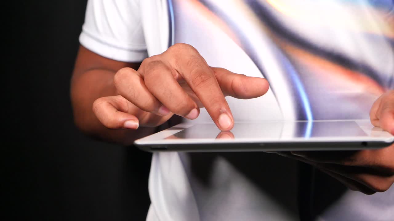 Person using a tablet