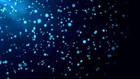 fondo azul abstracto con luces bokeh brillantes. bucle sin costuras, 4k