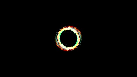 magical particles ring abstract background, animation, rendering, loop