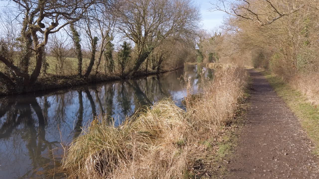Wandelen langs het Basingstoke Kanaal.