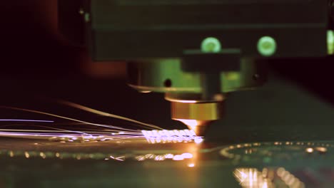 CNC-Laser-cutting-of-metal,-modern-industrial-technology.