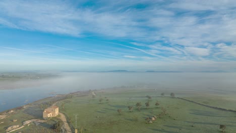 hyperlapse-over-the-swamp-of-casar-de-caceres-a-foggy-morning