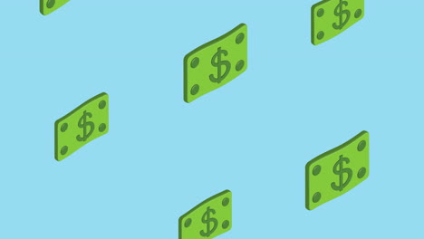 money dollars financial bills pattern animation