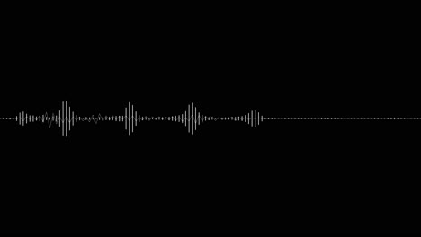 a black background and white line audio animation