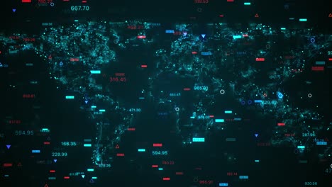 4k cg animation with world map background