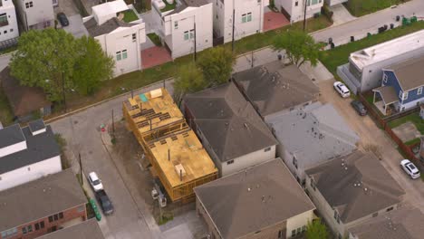 Birds-eye-view-of-homes-and-town-homes-in-Houston,-Texas