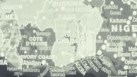 a detailed map of west african countries and major cities