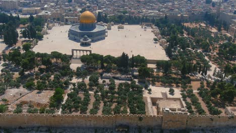 jerusalén vieja y nueva ciudad vista aérea
