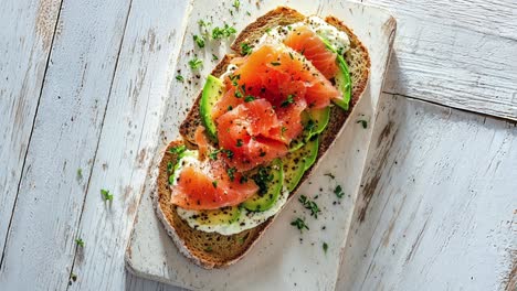 avocado toast with smoked salmon