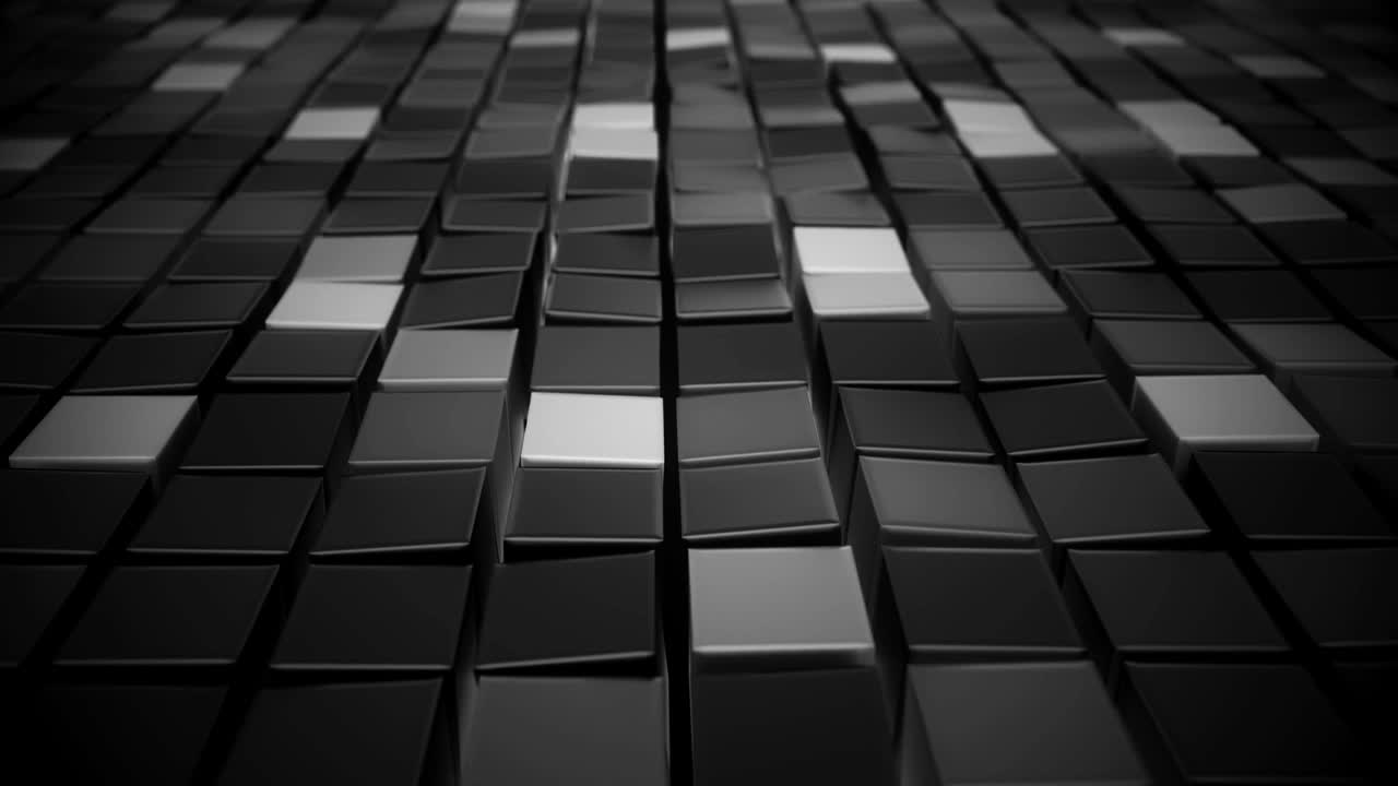Polygonal cubes. Seamless looping animation.
