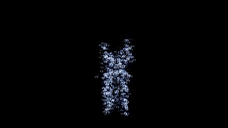 burbuja en el fondo oscuro del agua