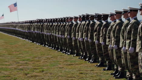 military personnel in formation