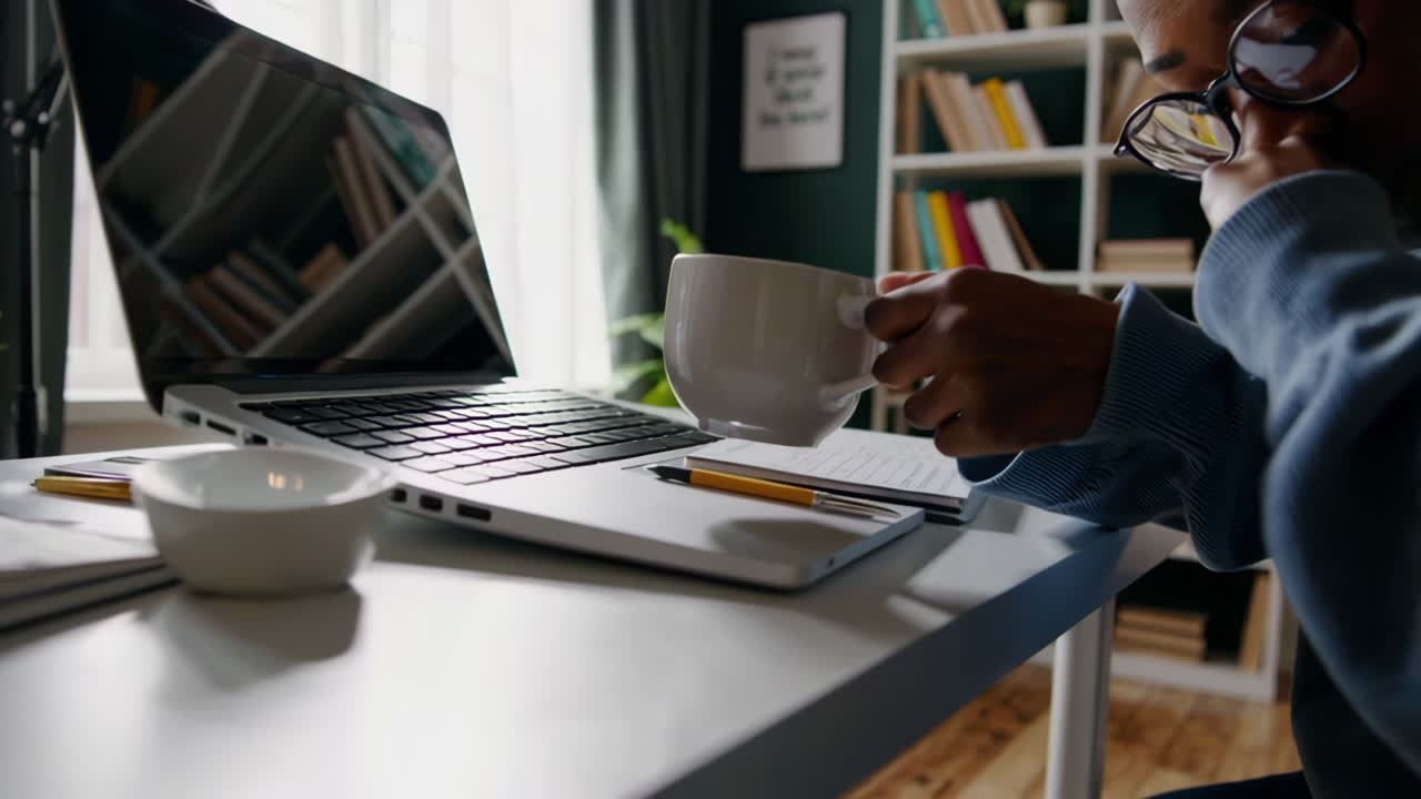 Young Woman Working From Home