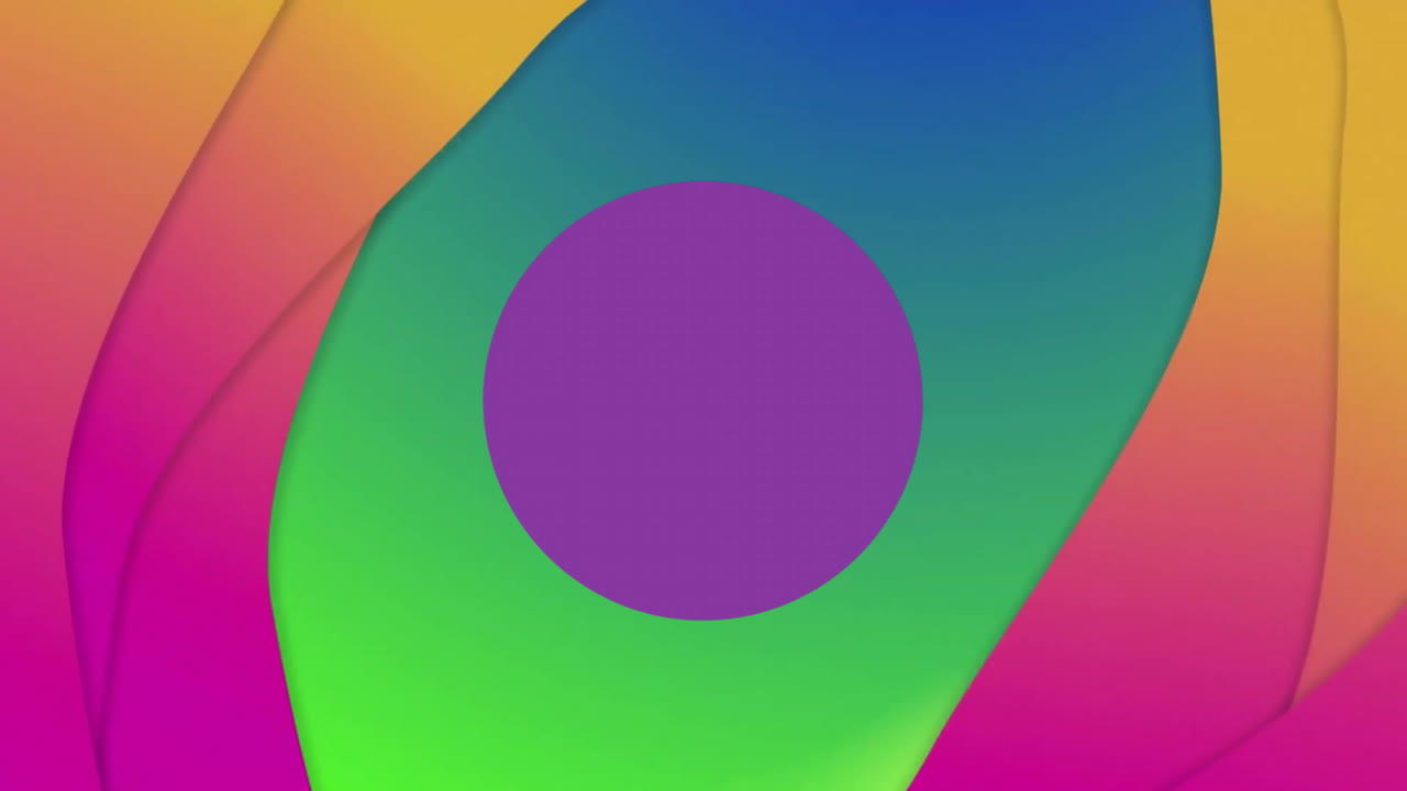 animación de manchas púrpuras que se mueven sobre un fondo de colores