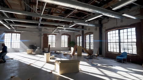 renovation in an old industrial office space