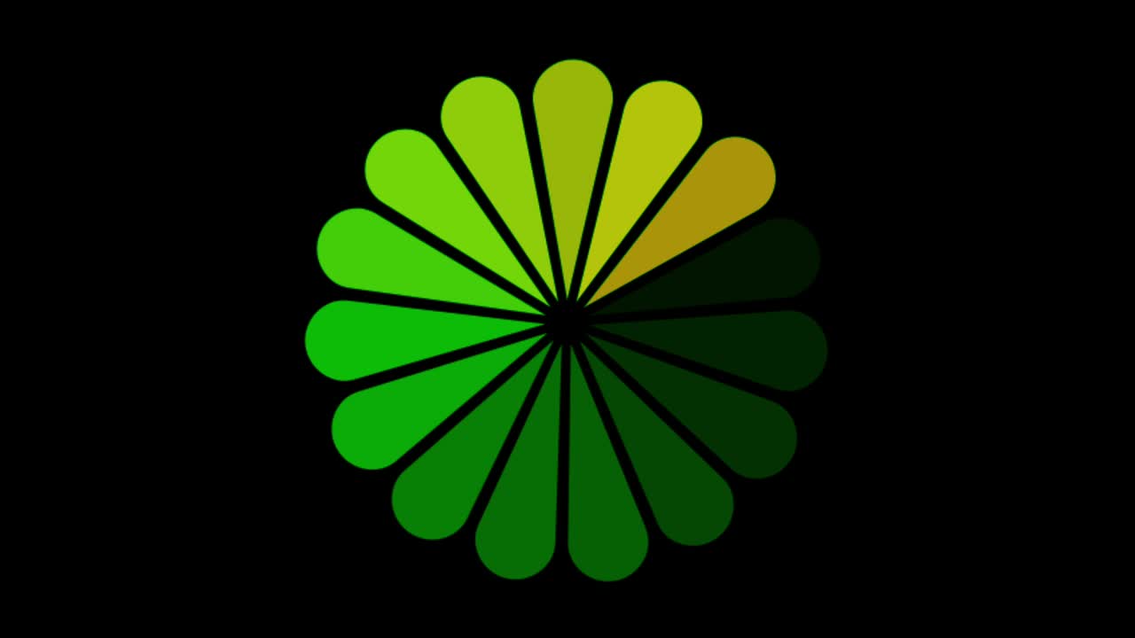 animación colorido círculo de carga aislar.