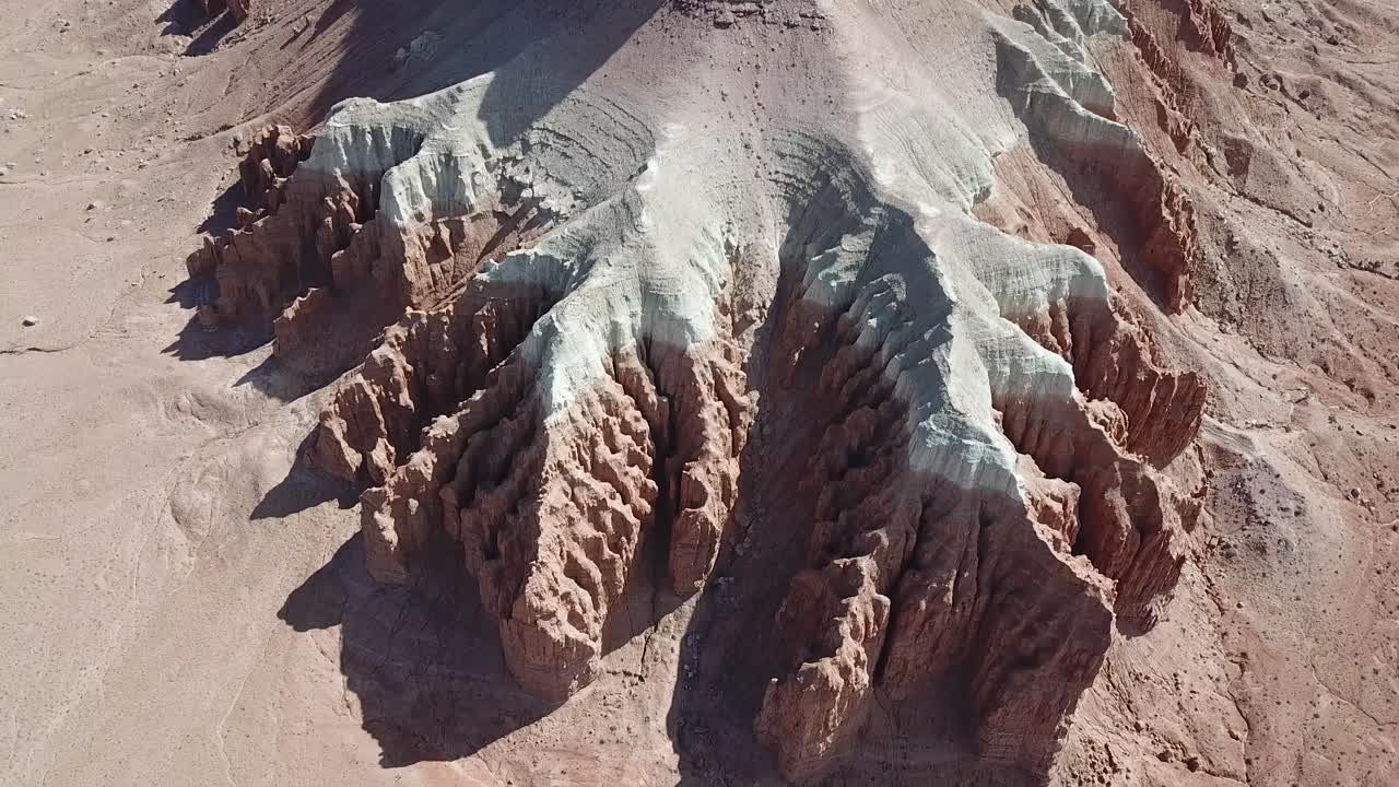 Aerial View of Desert Rock Formations