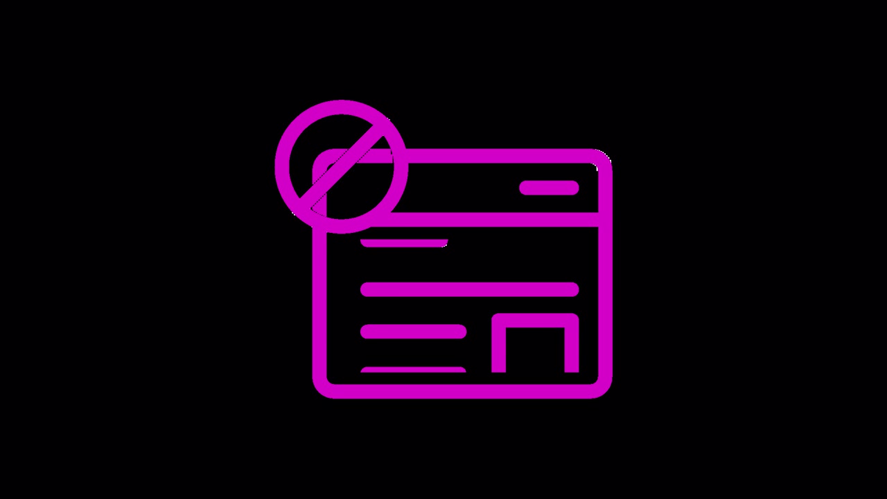 Animated Web Browser Icon with Blocked Access Symbol
