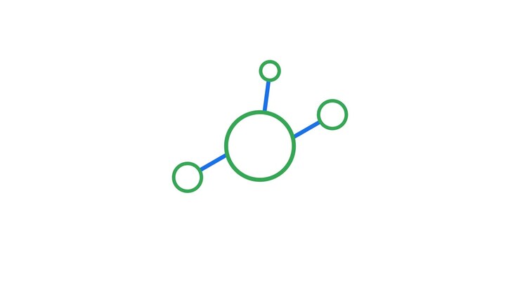 Animated Molecule Structure Forming on White Background