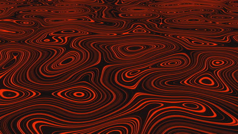 animation of multiple red glowing liquid shapes waving swirling and flowing smoothly