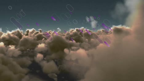 Animation-Sich-Bewegender-Formen-über-Wolken