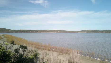 sliding reveal of medina lake from viewpoint in jerez de la frontera, spain