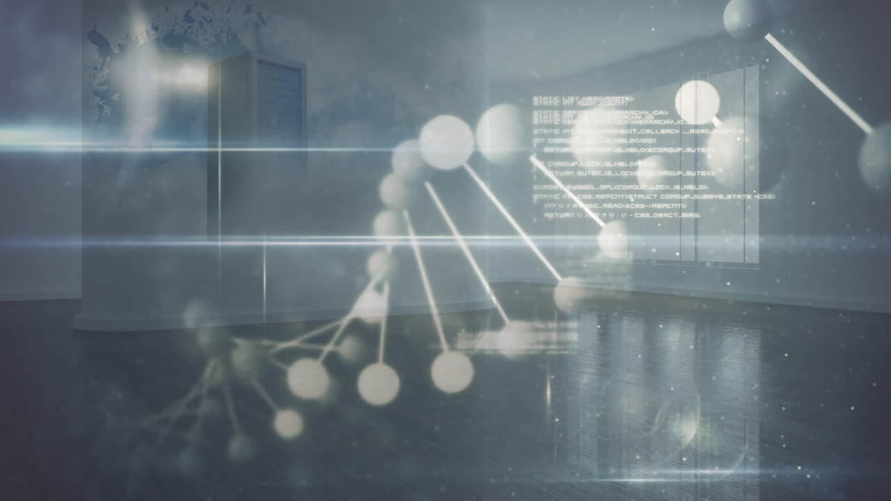 백그라운드에서 서버를 통해 dna와 다양한 데이터의 애니메이션