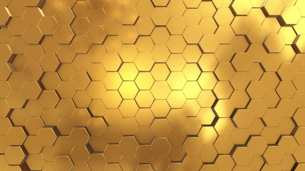 fondo con patrón de hexágono dorado