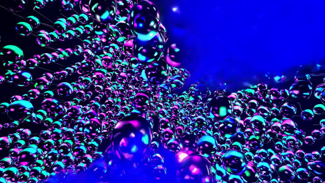 esferas brillantes abstractas