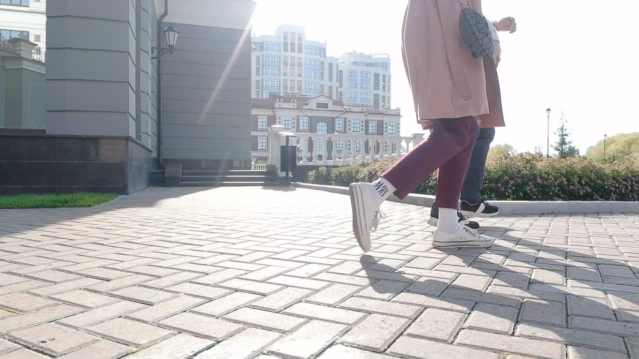 도시에서 야외에서 는 사람들