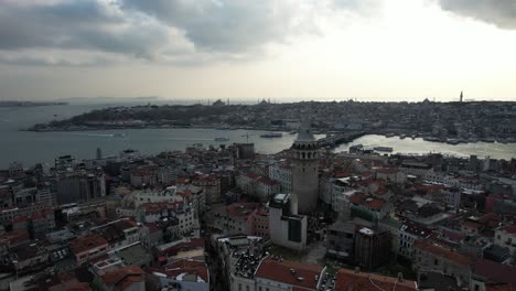 Luftdrehung-Um-Den-Galata-Turm