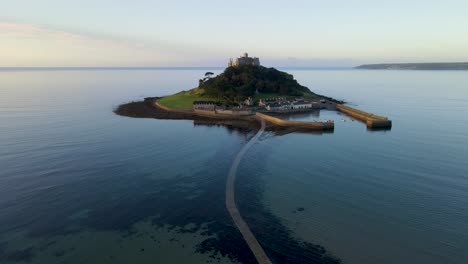 Birdseye-view-towards-St-Michaels-Mount-during-high-tide