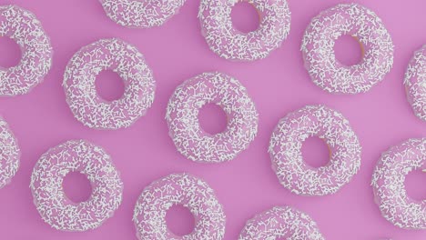 de cerca vista de arriba deliciosas rosquillas patrón giratorio
