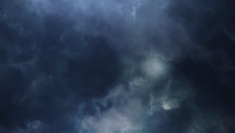 Lightning-strikes-in-cumulonimbus-clouds-in-the-dark-sky