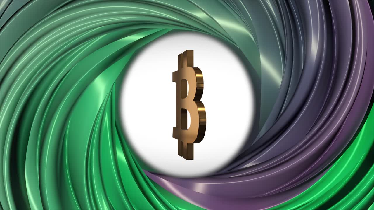 추상적인 비트코인 기호 디자인