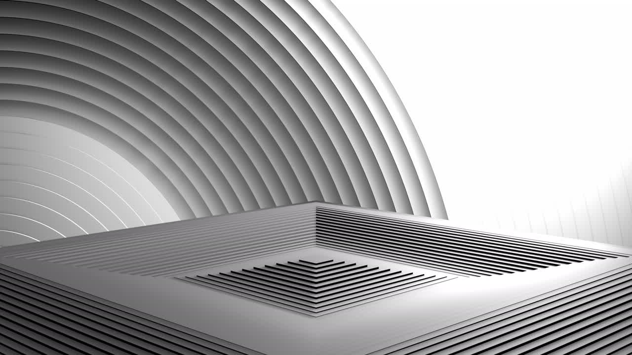 animazione di superficie quadrata grigia arcobaleno in movimento e sfondo