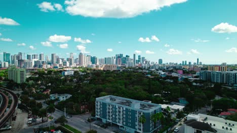 epic establisher aerial of miami, florida, united states