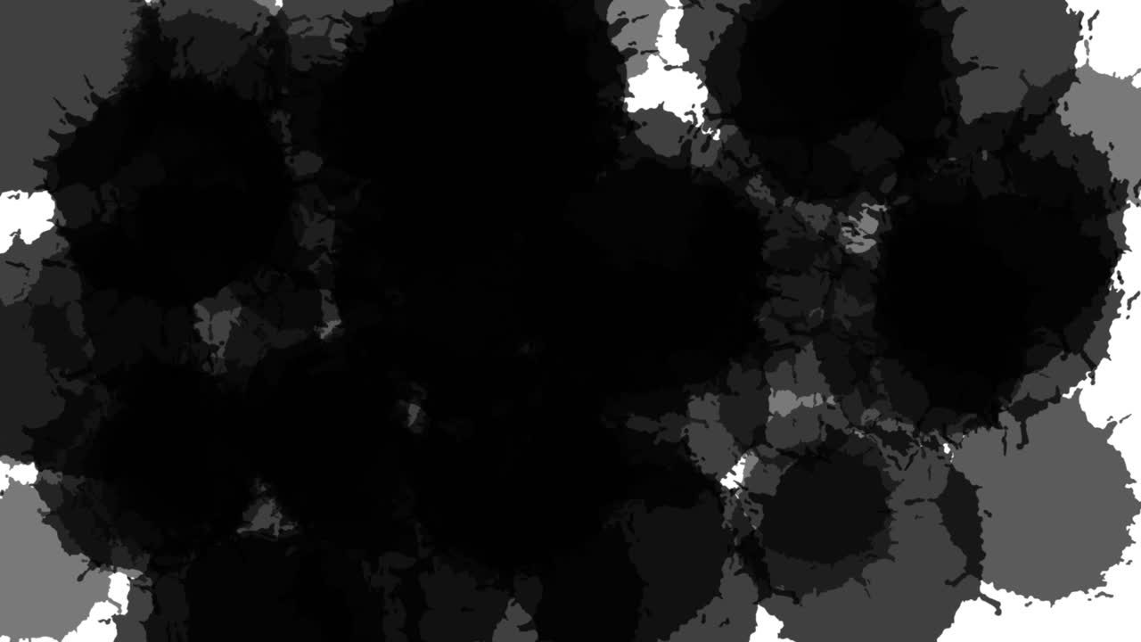 animación abstracta de pincel negro en fondo blanco