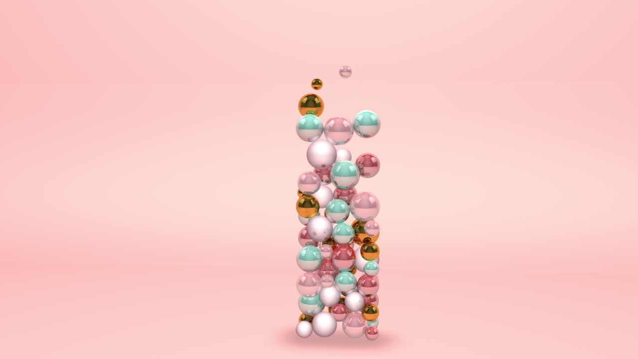 carta hecha de cuentas, bolas de vidrio, perlas pastel, joyas de cristal y oro