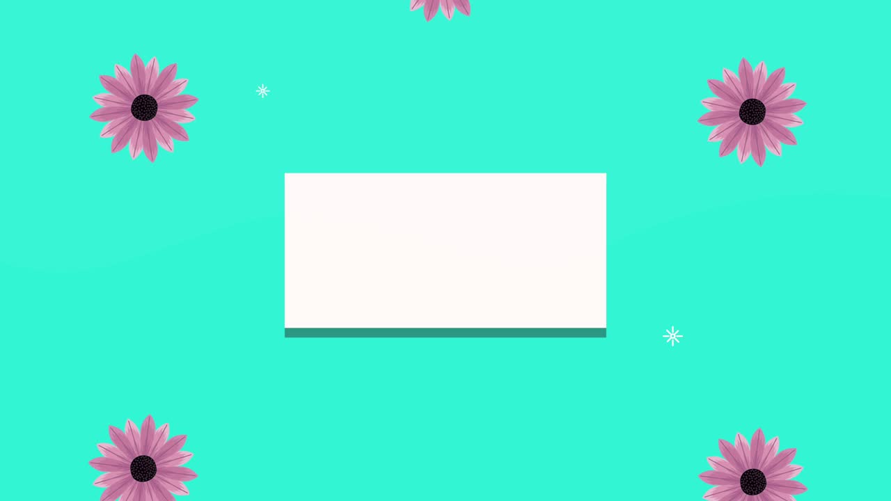 spring season animation with pink flowers