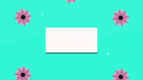 animación de la temporada de primavera con flores rosas