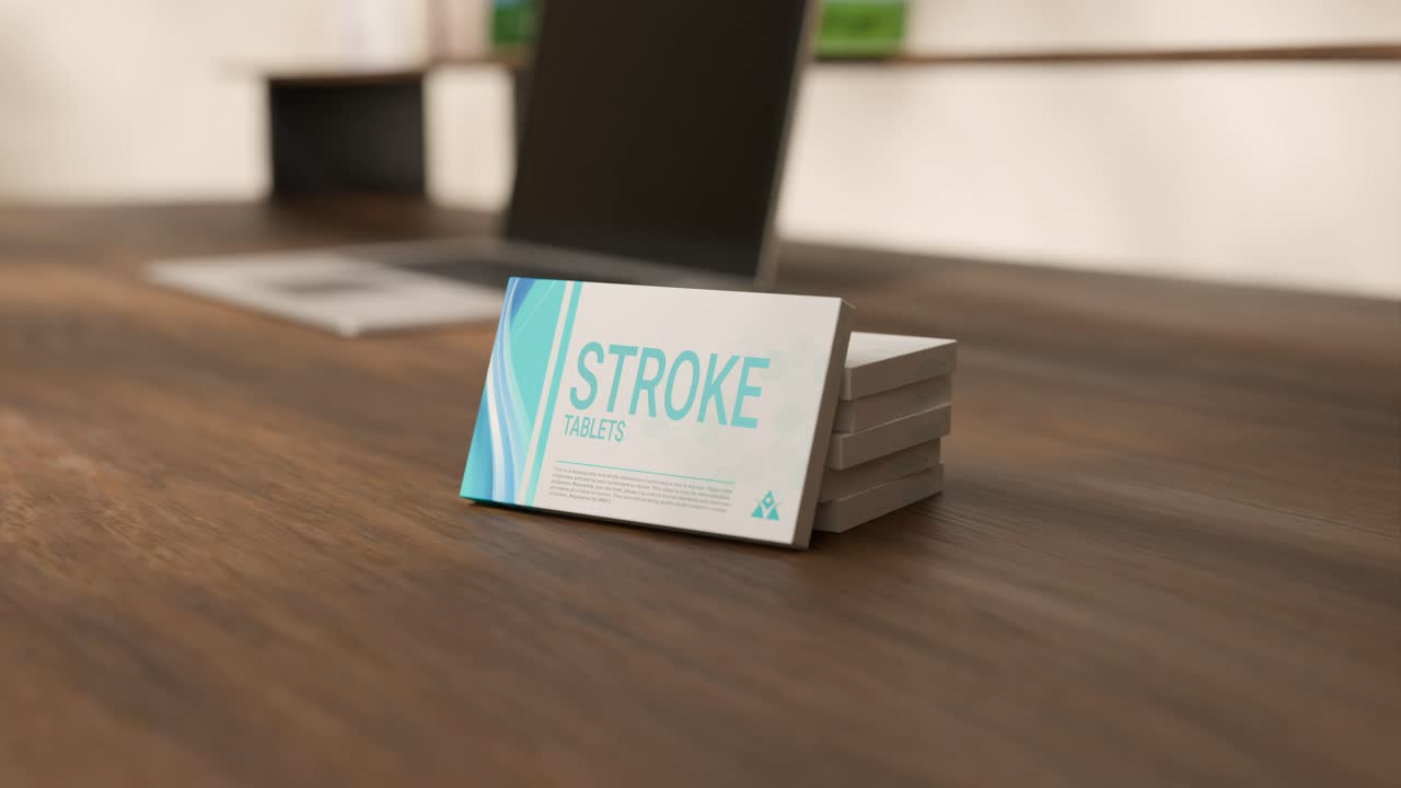 Compresse per ictus in una confezione di medicinali