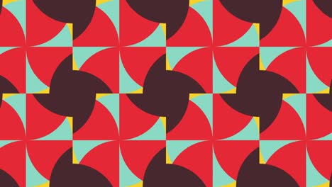 multicolor geometric pattern with animated tiles. abstract shapes in minimal dynamic mosaic. motion graphic background in a flat design