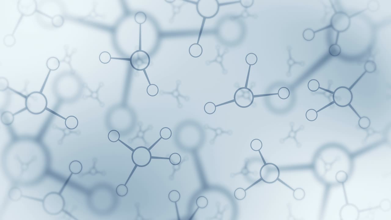estructura molecular. tecnología de alta tecnología de la ingeniería genética. biología, genética, química. molécula en animación de bucle. concepto de tecnología médica.