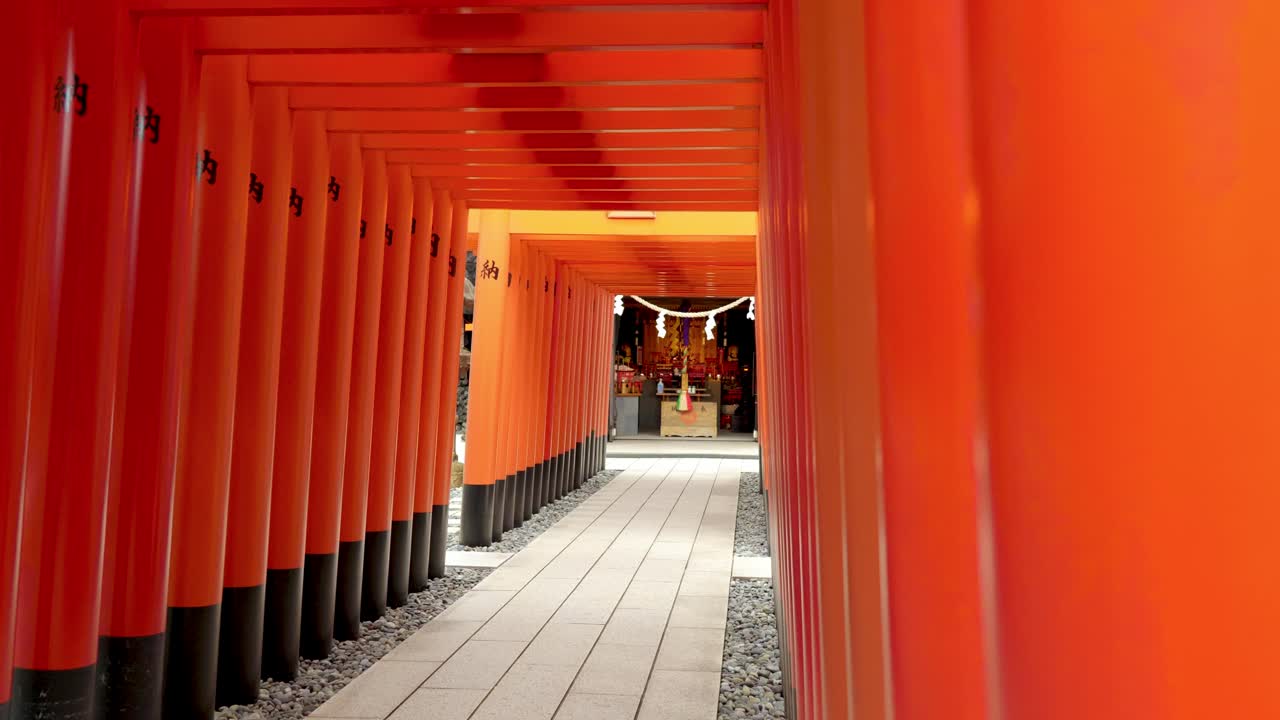 Footage of Anamori Inari Shrine, a Traditional Japanese Temple, in Tokyo, Japan