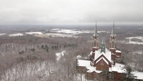 Cinematic-Aerial-View-of-Historic-Holy-Hill