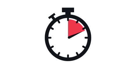 the 20 minutes, stopwatch icon. stopwatch icon in flat style, timer on on color background. motion graphics.