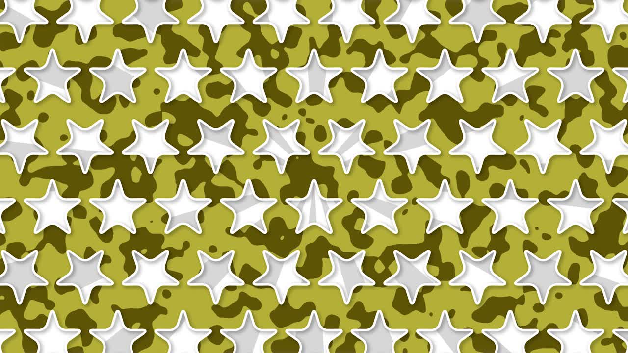 fondo de caqui sin costuras abstracto con estrellas blancas. textura de caqui con estrellas. estrellas blancas animadas en un fondo caqui