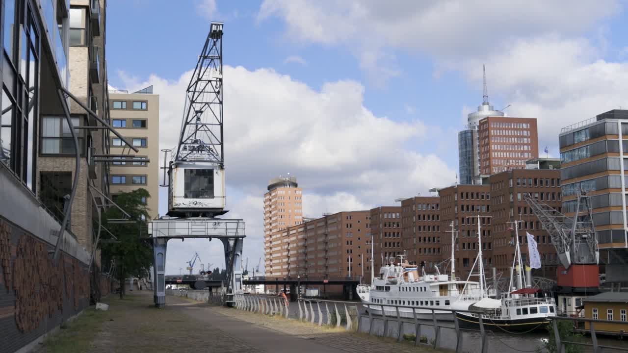 A nice quite morning in the Hamburg Hafen, Hamburger Hafen, Hafen City in Germany. Port of Hamburg